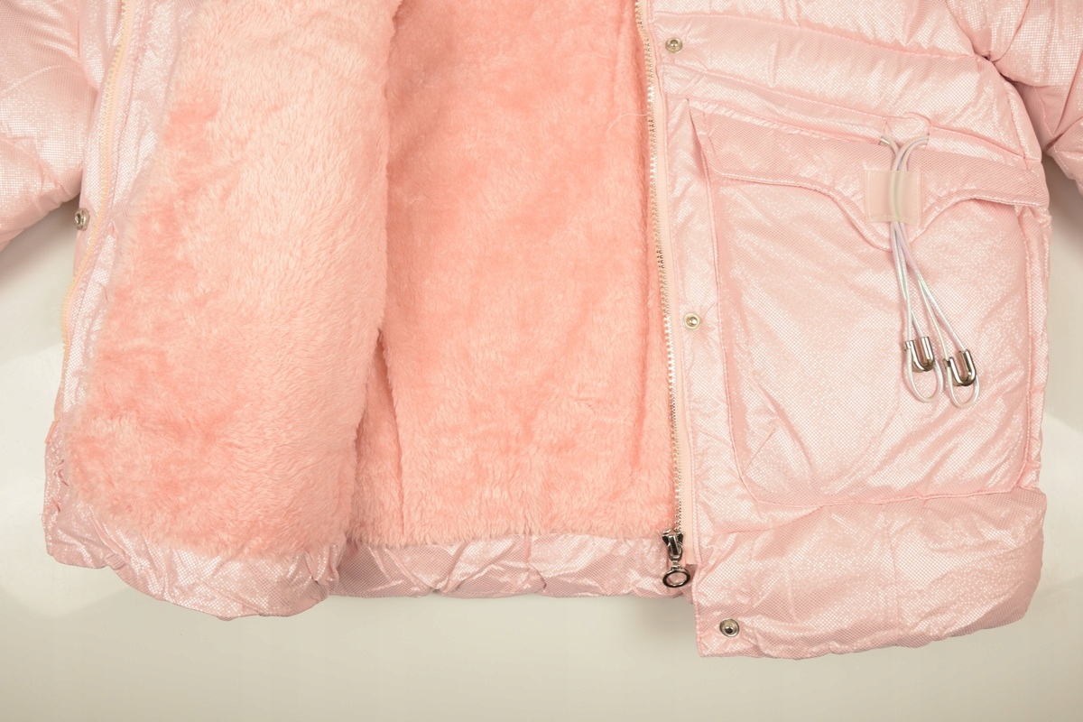 KURTKA ZIMOWA YF-21319A-K10 PUCHOWA NA MISIU 134/140 Płeć dziewczynki