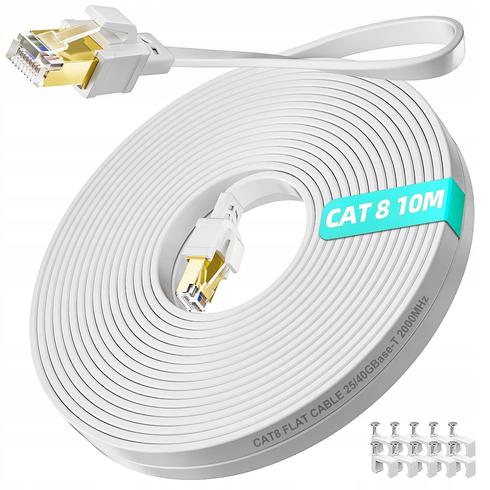 Kabel Lan Cat 8 10 m Ethernet 40 Gb/s
