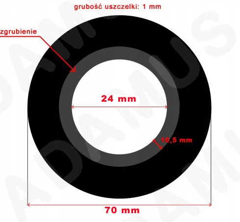 Uszczelka spłuczki dolnopłuka zaworu nr 14 K-ce