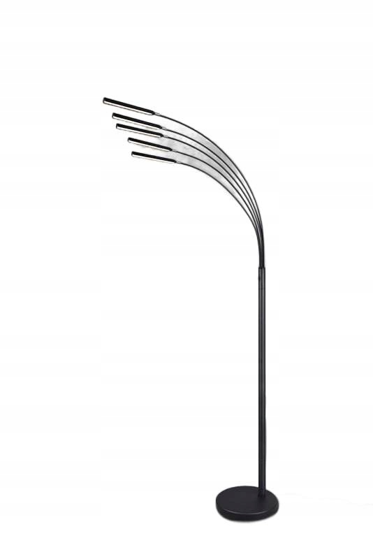 Led oblúková stojaca lampa Reed 5-bodová, čierna, výška 195,5 cm, Rl