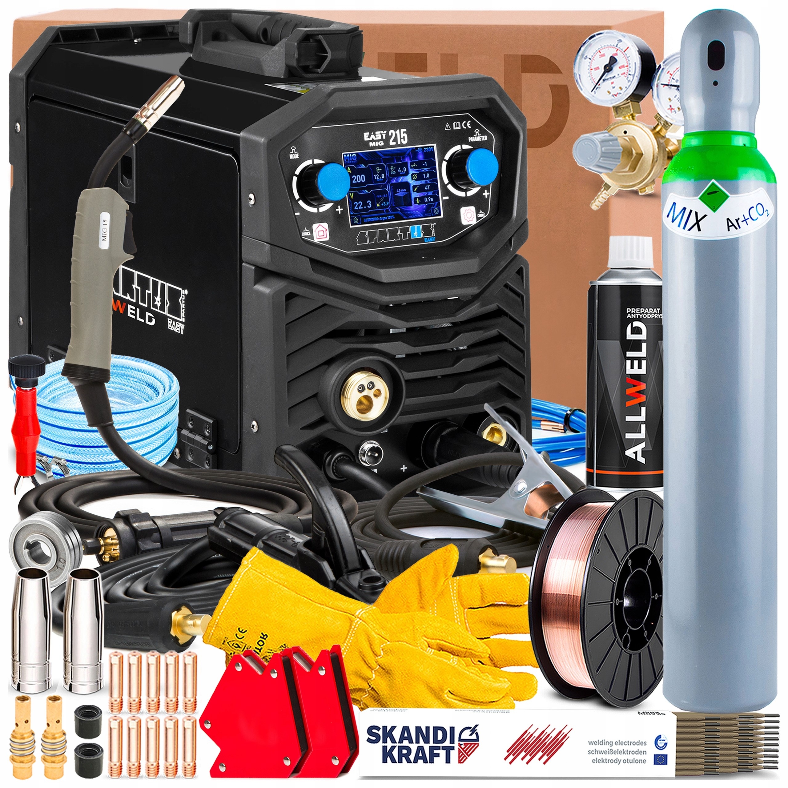 Svářečka Migomat Spartus Easy Mig 215 230V 200A Mig/mag Mma Tig Synergie