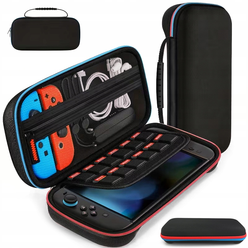 HardPouch Sztywne Etui Walizka Case na Gry Red & Blue do Nintendo Switch 2