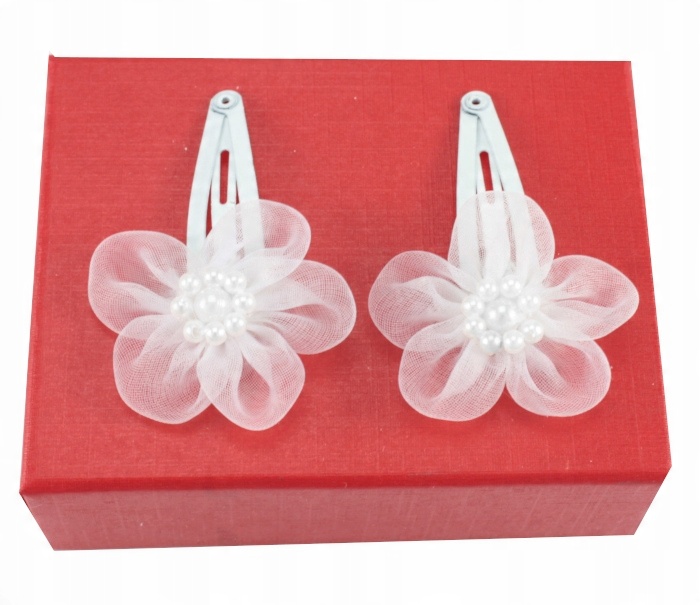 

Spinki Do Włosów Flower 2 Sztuki Białe Komunia 8