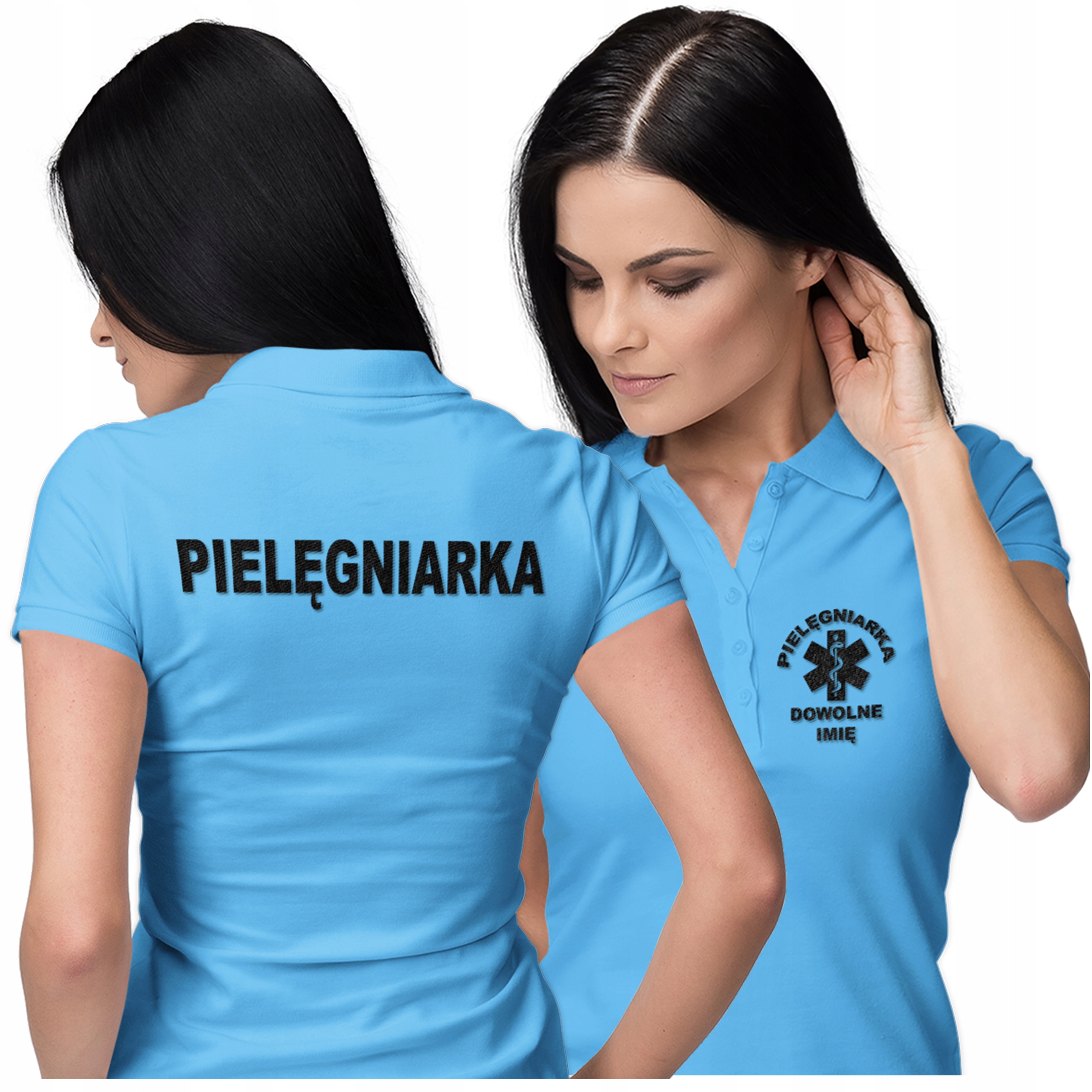 

Damska Koszulka Polo Pielęgniarka Czepek Eskulap