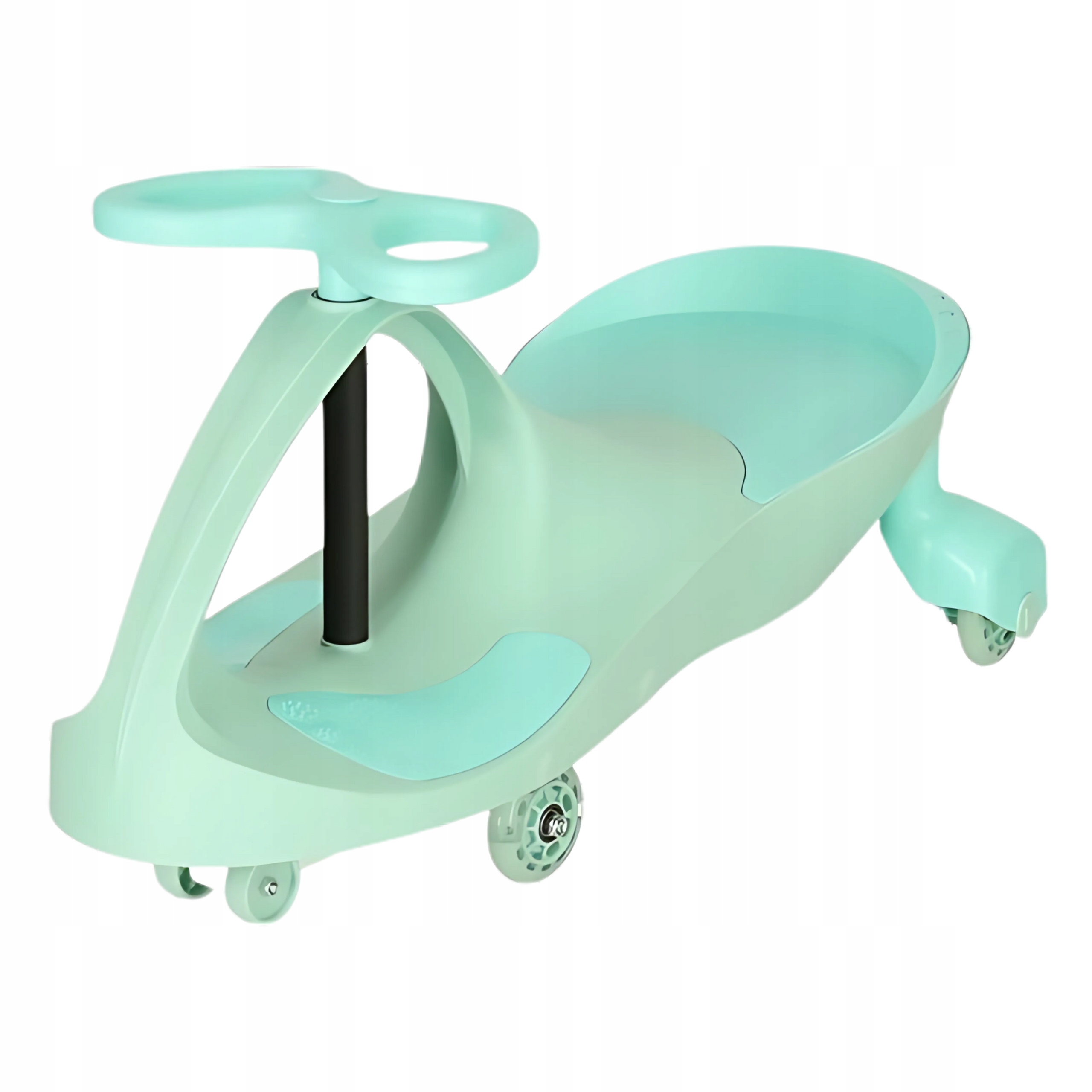 Jeździk Grawitacyjny z Led 80kg Miętowy dla dzieci 3+ do domu i ogrodu