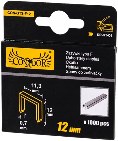 

Zszywki Tapicerskie Taker Zszywacz 12mm 1000 szt F