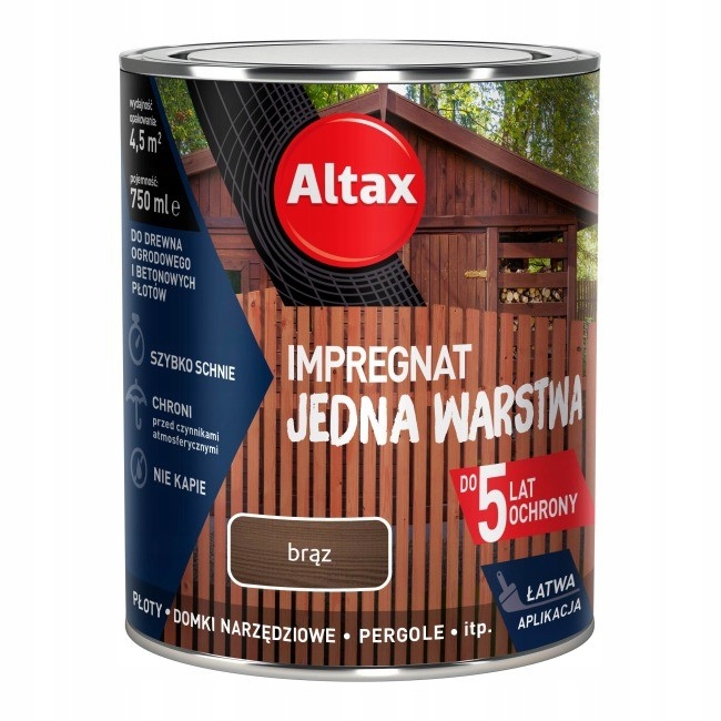 

Impregnat Altax Jedna Warstwa brąz 0,75 l