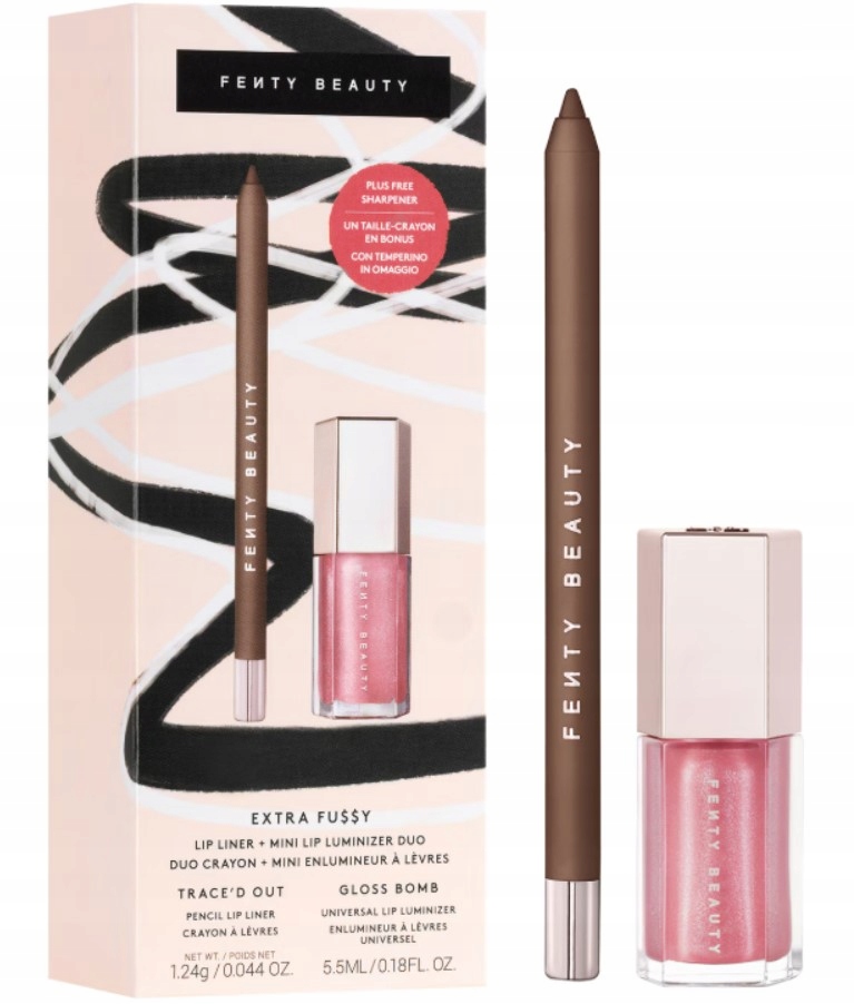 Fenty Beauty Extra Fu$$y Zestaw Konturówka Kredka Trace’d Out Gloss Bomb