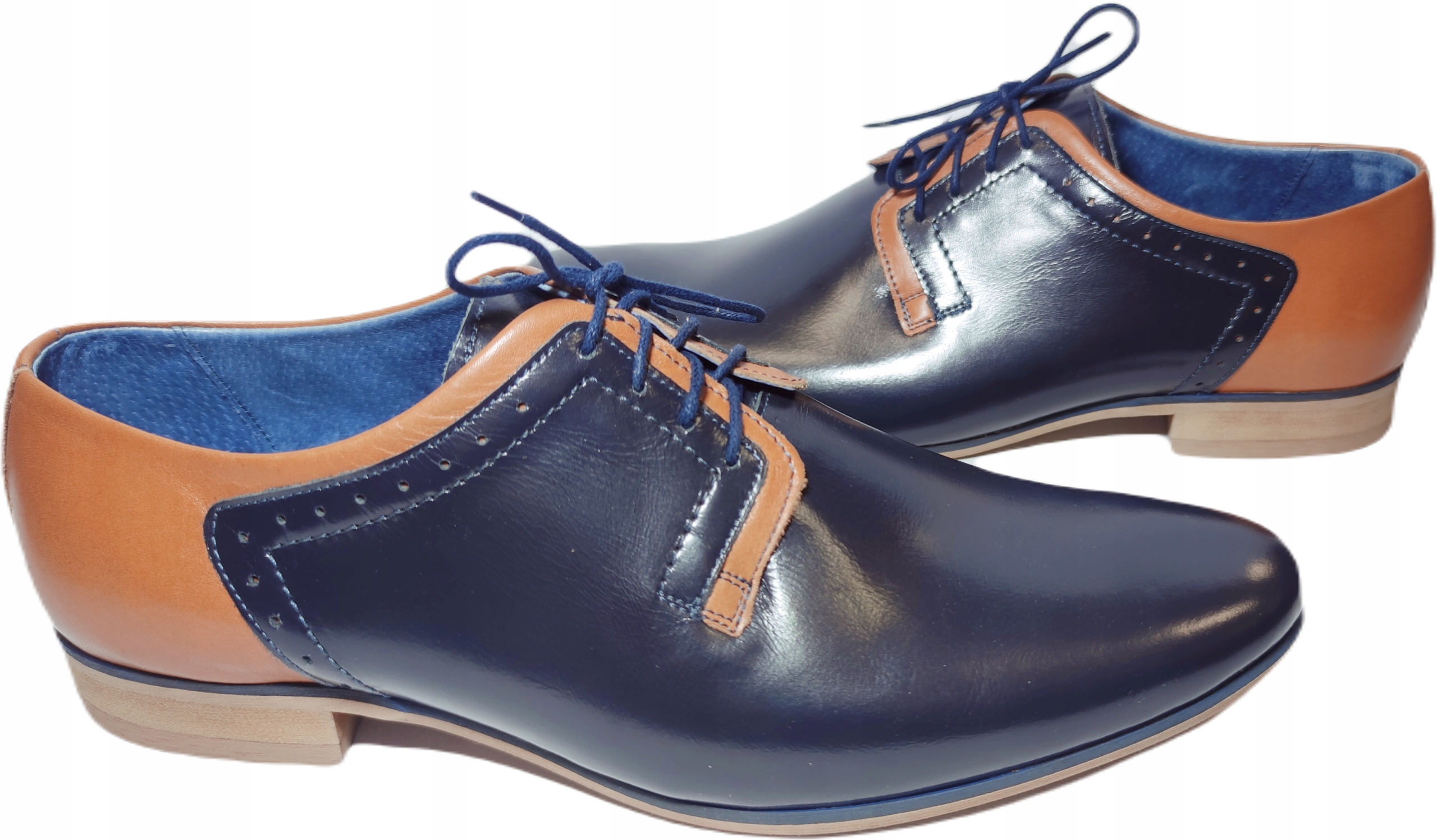 elegantní kůže Faber 4774 námořnická modrá hnědá r44