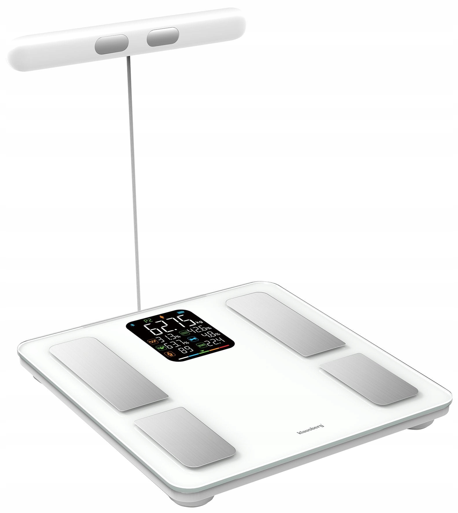 Elektronická analytická koupelnová váha s měřením, analýza složení těla