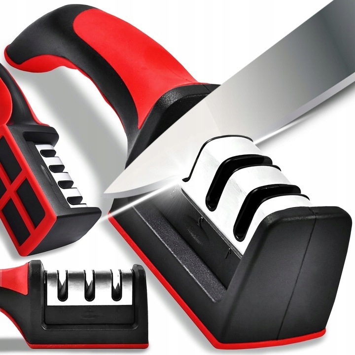 OSTRZAŁKA DO NOŻY KUCHENNYCH NOŻYC KOMPAKTOWA TRÓJFAZOWA OSEŁKA 3w1