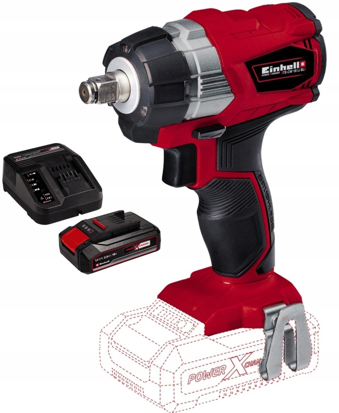 Einhell Rázový Uťahovák Bezšťastový 4510040 Te-cw 18 Bl Sada Akumulátorov 2,5AH