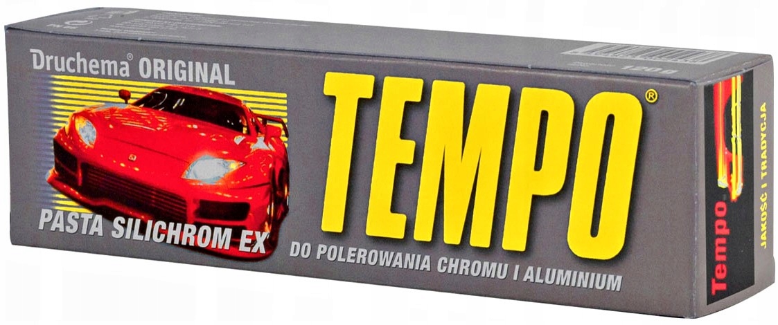 Tempo Szara Pasta Polerska Do Polerowania Aluminium Chromu Wysoki Połysk