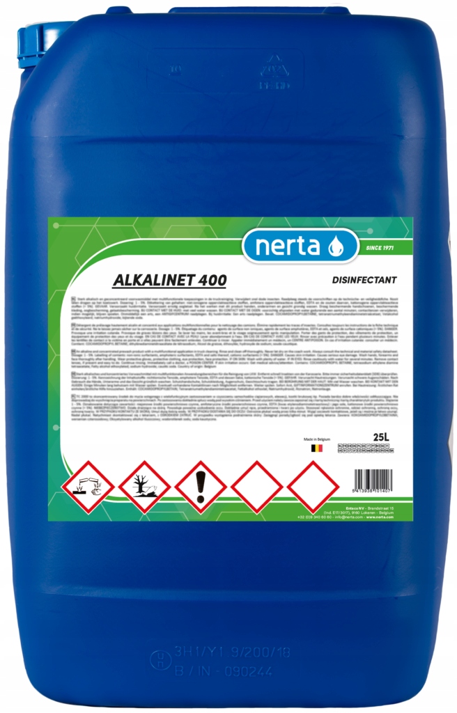 Nerta Alkalinet 400 20L Alkaliczny Środek Myjący Dezynfekujący z Chlorem