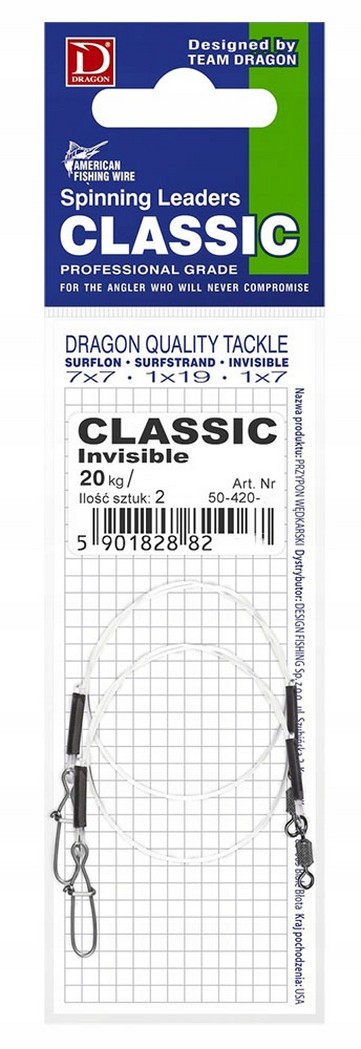 Dragon przypon Invisible Fluorocarbon 20kg 25cm
