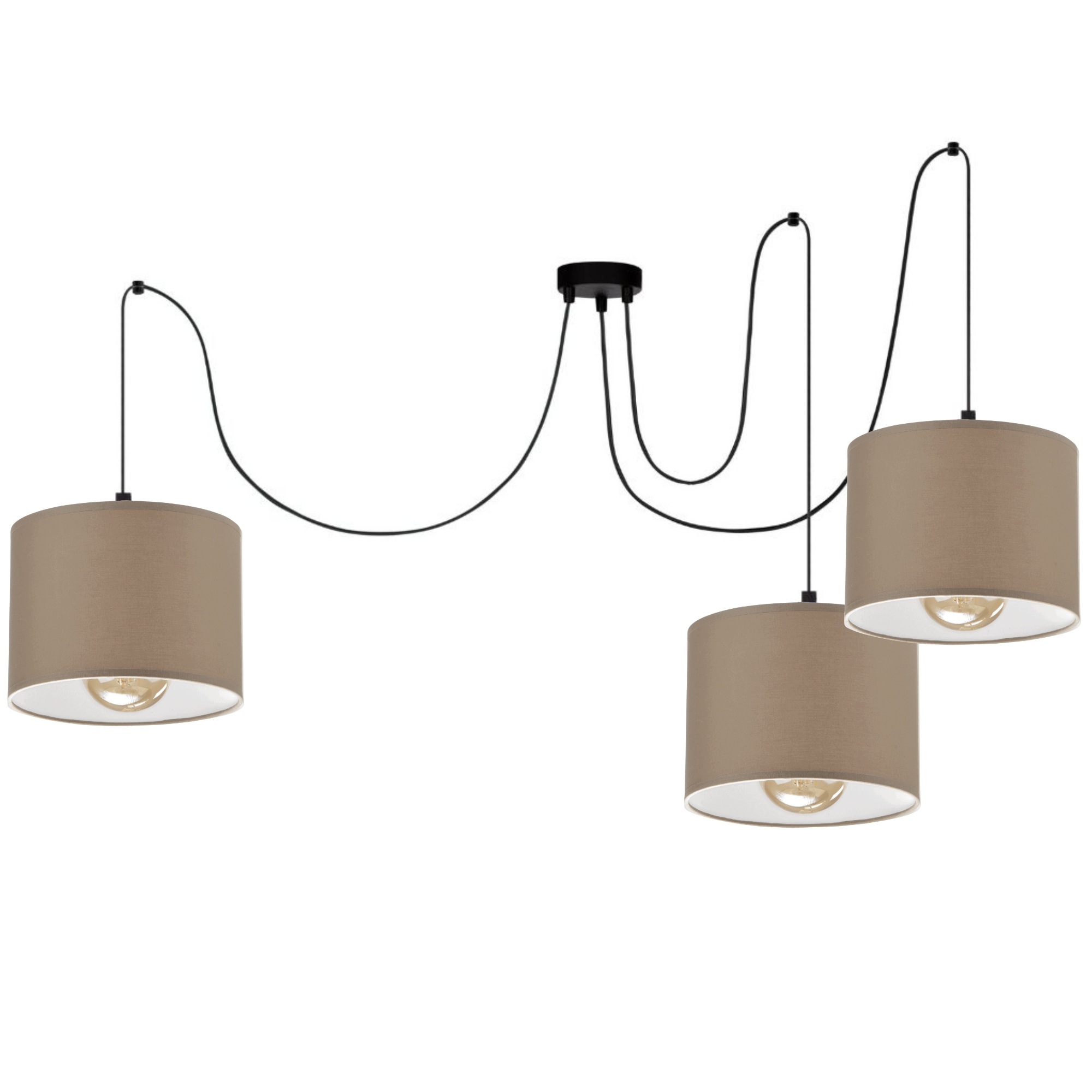 Závěsná Lampa Pavouk Spider Stropní Stínidlo Bronz Kašmír E27 Led Pl 3-BODOVÁ
