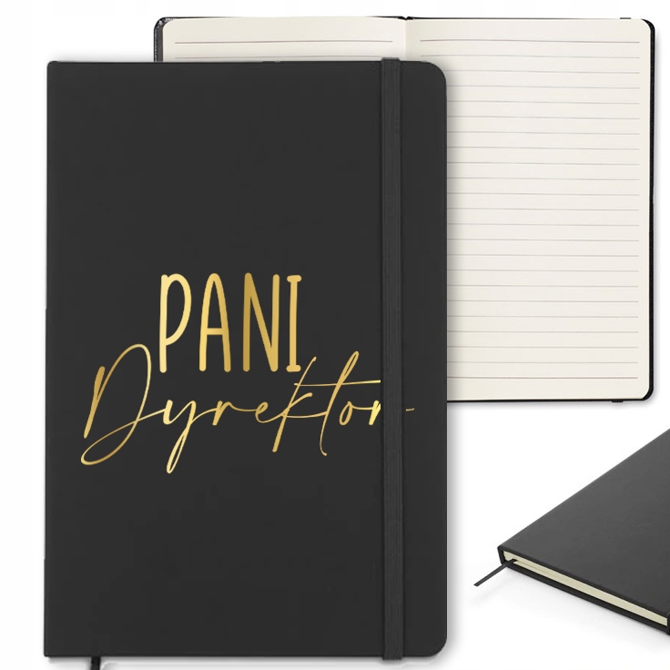 

Notes Z Gumką A5 dla Pani Dyrektor Gold Wz