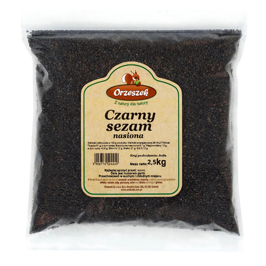 Levně Černý sezamová semínka Orzeszek 2,5 kg
