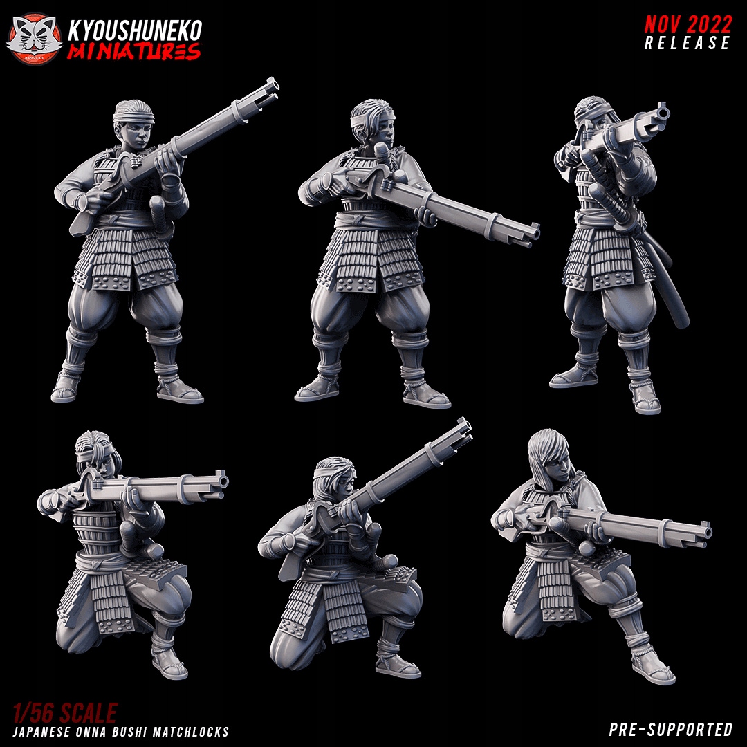 Japanese Onna Bushi Matchlock x6.- Minifaktura