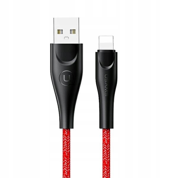 Usams Kabel pleciony U41 lightning 1m2A czerwony/red SJ391USB02 (US-SJ391)