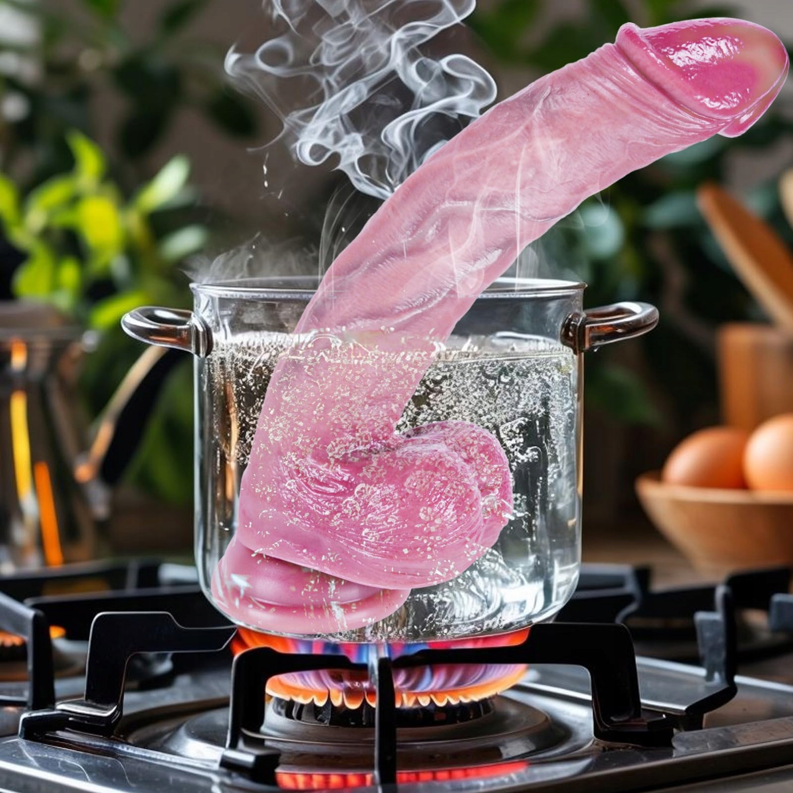 XXL TOYS Realistyczny Dildo 38 cm Z Silikonu Z Silną Przyssawką — miniatura 4
