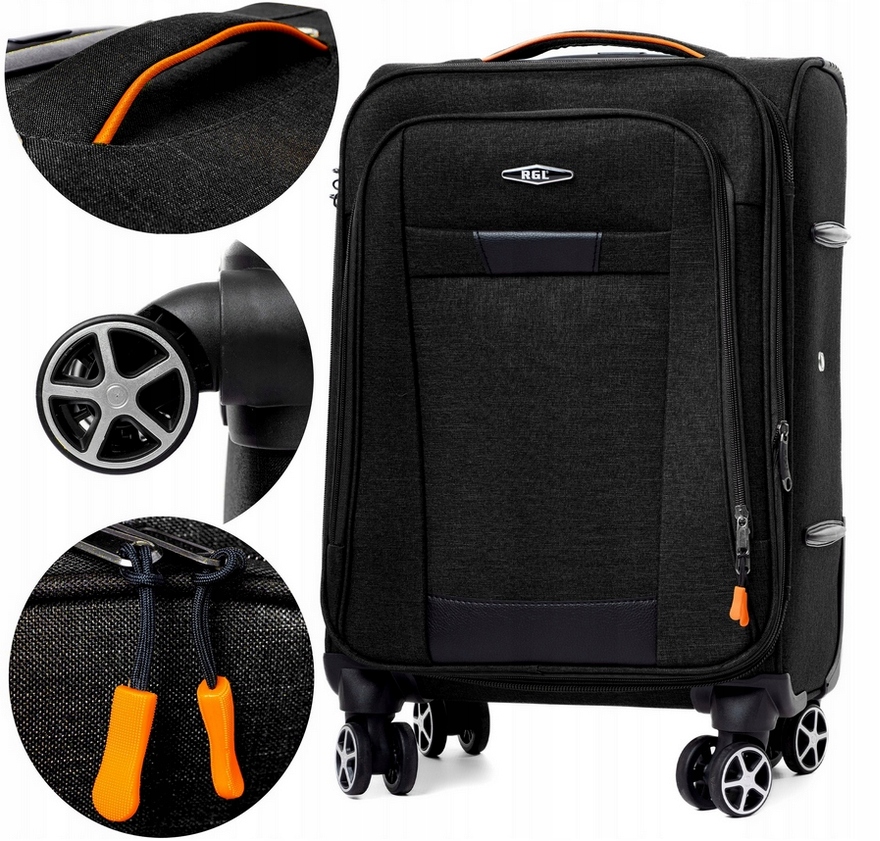 Walizka Mała Na 4 Kółkach Codura Twarda Bagaż Rgl 28L Czarna