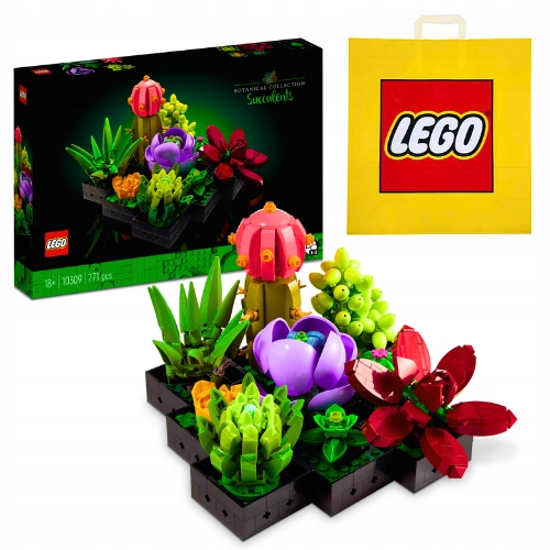 LEGO CREATOR EXPERT SUKULENTY KWIATY 10309 + TORBA LEGO