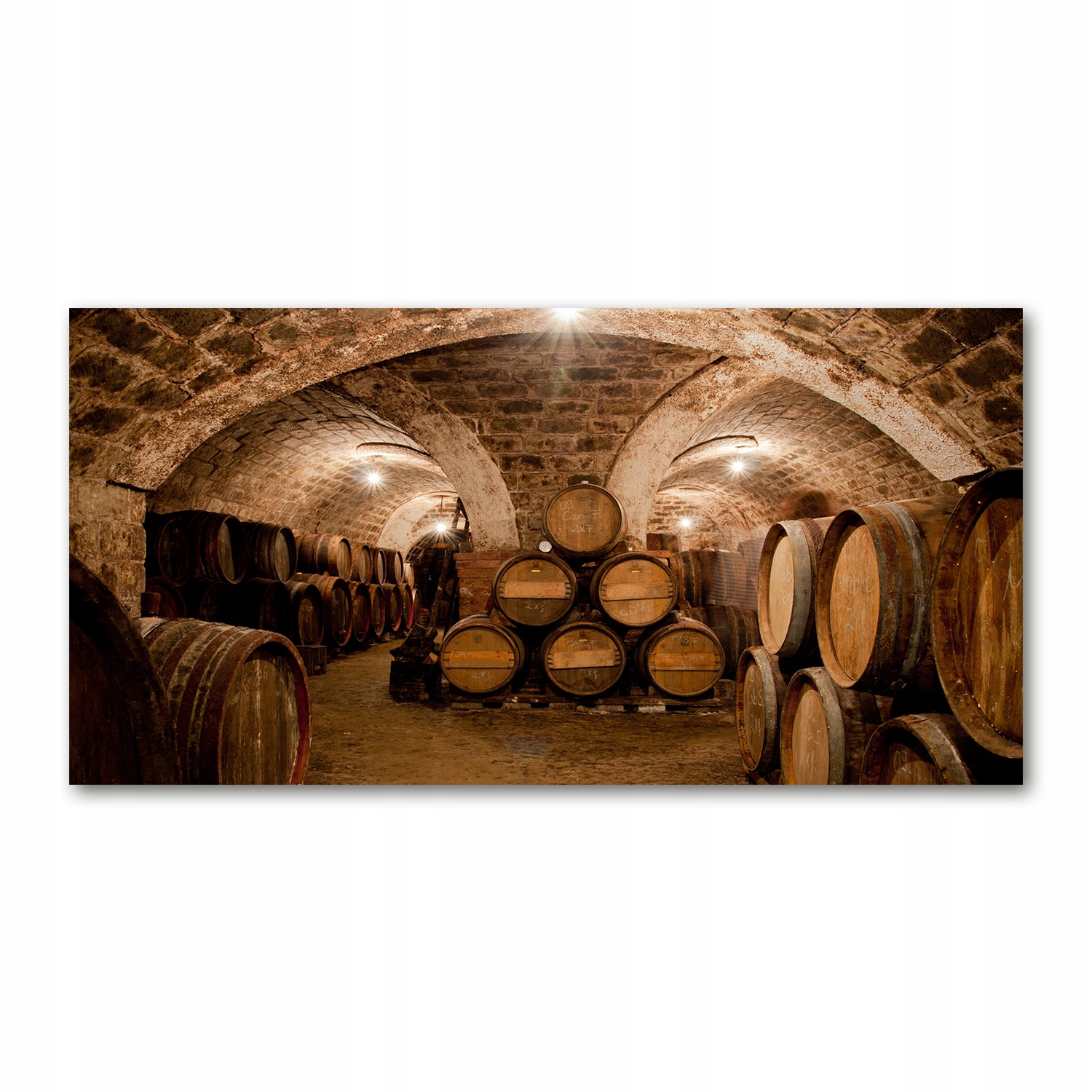 

Foto obraz szkło akryl Beczki w winnicy 120X60 cm