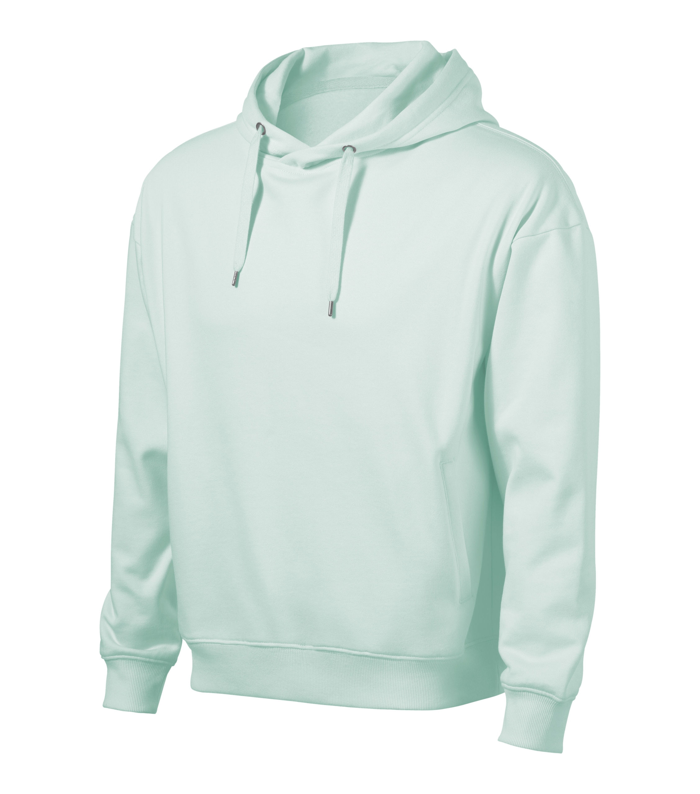 pánská mikina s kapucí frost ledová, hladké kapsy, klokanka L