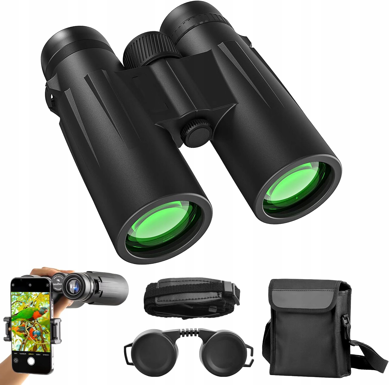 Profesionální dalekohled K&f 12x 42 mm BAK-4 Pouzdro Vodotěsný Lovecký
