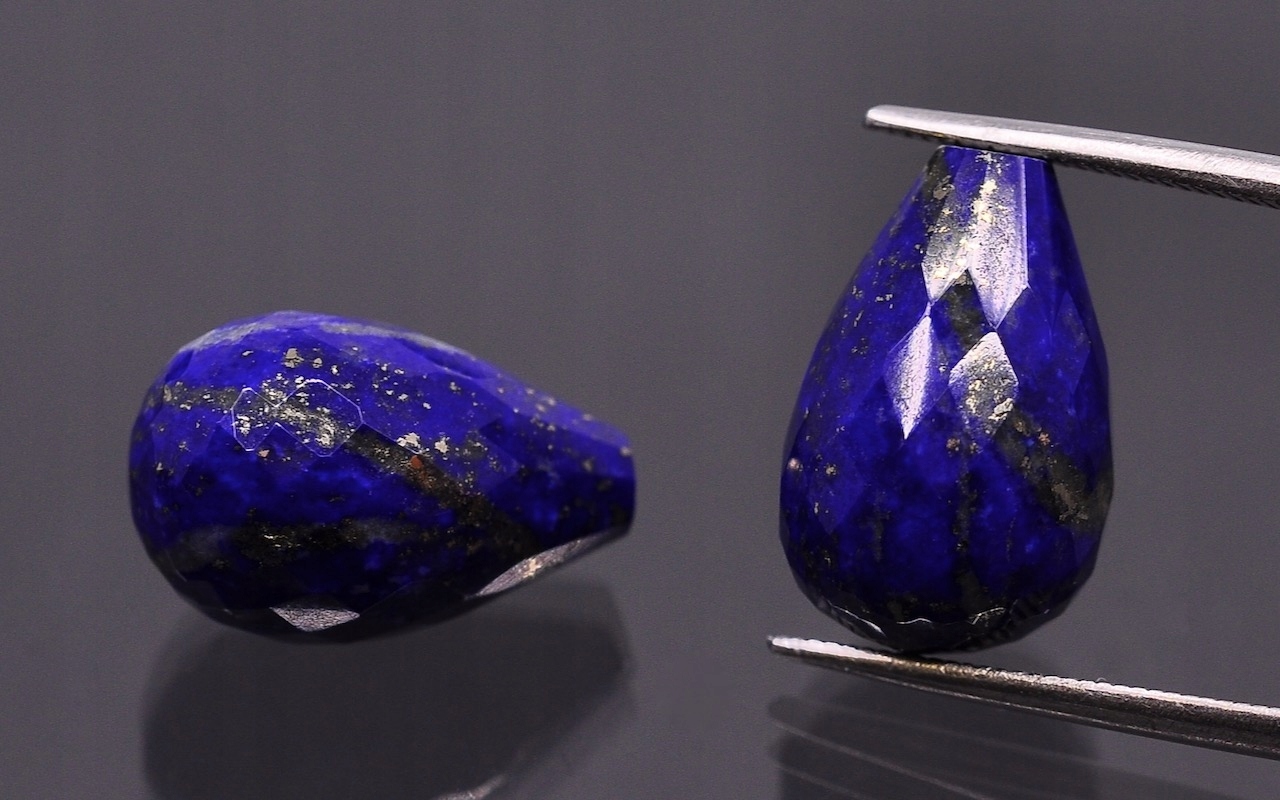 Lapis lazuli sopel fazetovaný Para 14,4x9,2 mm