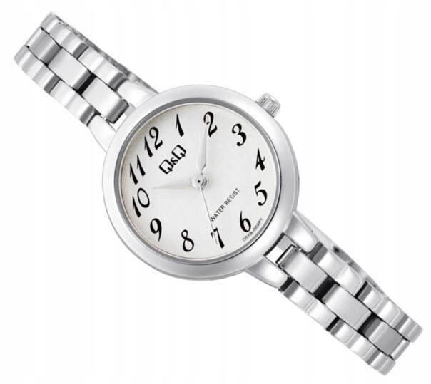 Čitelné Klasické Dámské Hodinky Q55B-002P Stříbrné Čitelné Na Náramku