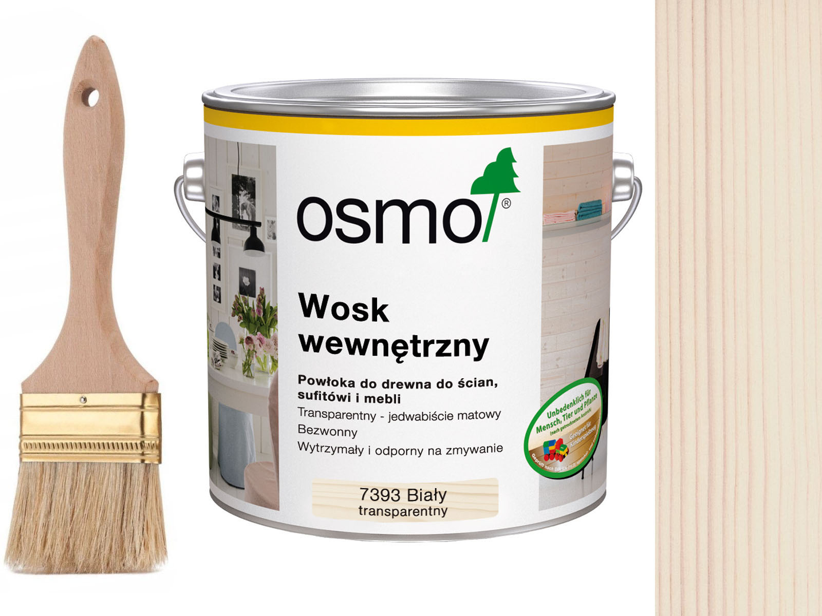 Osmo Vnútorný vosk Biely Transparentný 7393 2,5L