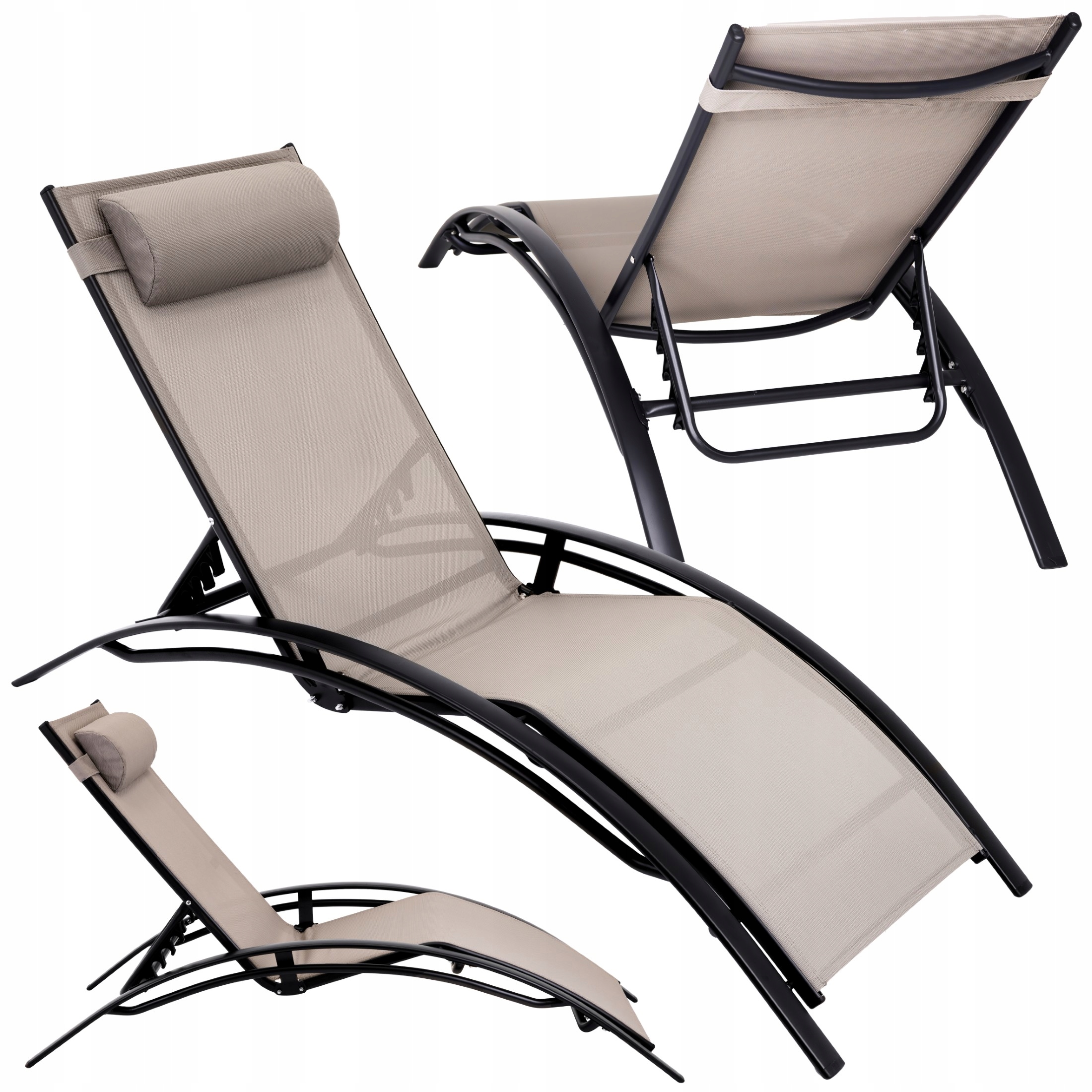 Leżak Ogrodowy Leżanka składana Aluminiowa do ogrodu na Taras plażę