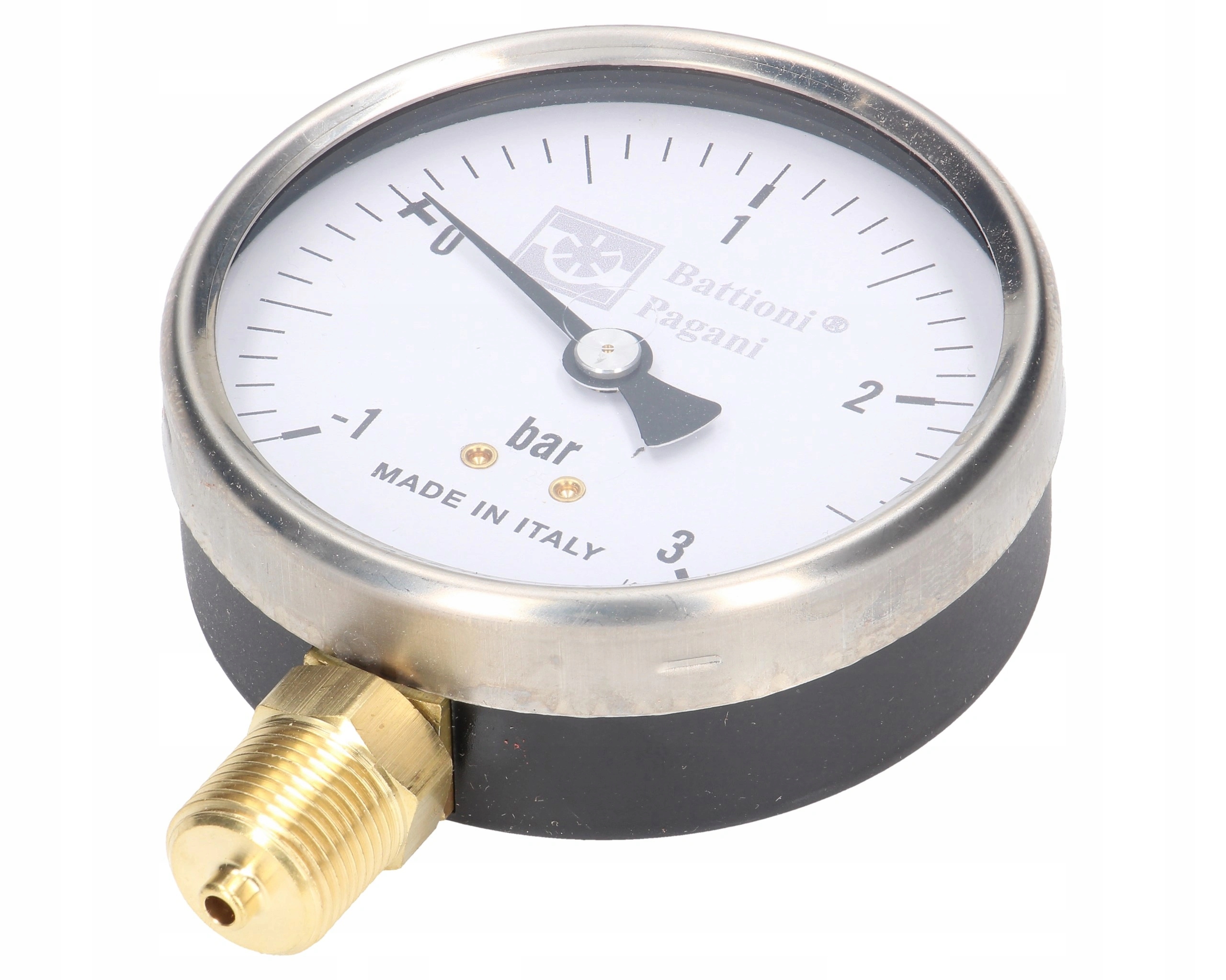 Manometr 3/8" 80 mm 3 Bar spodní přípojka Battioni Pagani