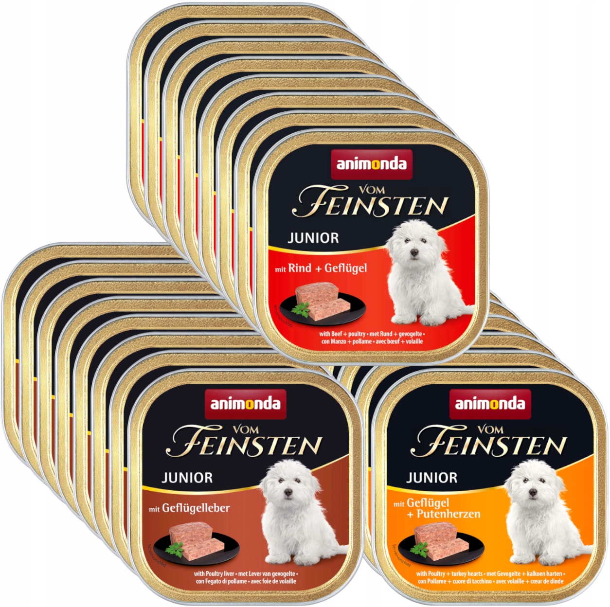 Levně Animonda Vom Feinsten Junior krmivo pro psy MIX Chutí 24x150 g