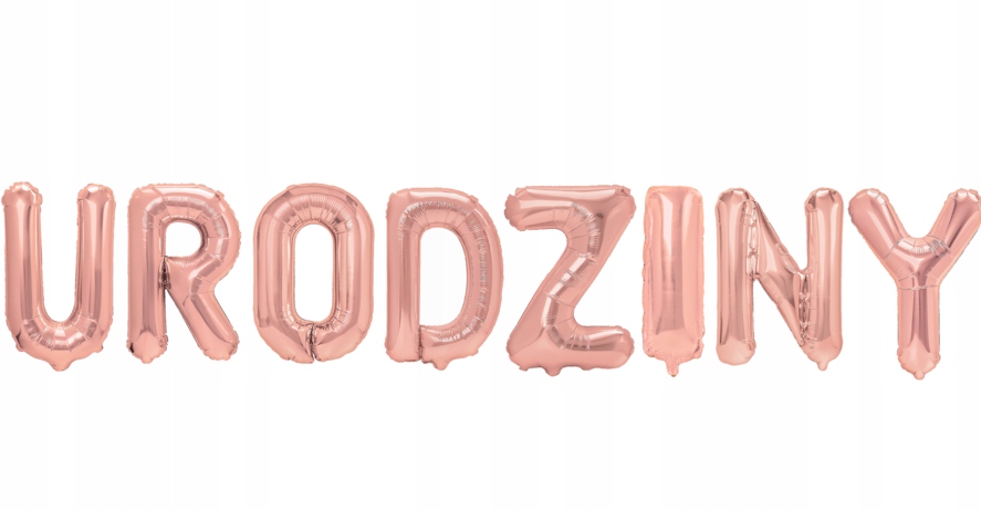 

Balon foliowy napis Urodziny rose gold