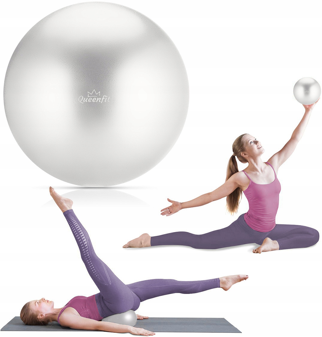 PIŁKA GIMNASTYCZNA REHABILITACYJNA DO PILATESU ANTIBURST 25CM QUEENFIT