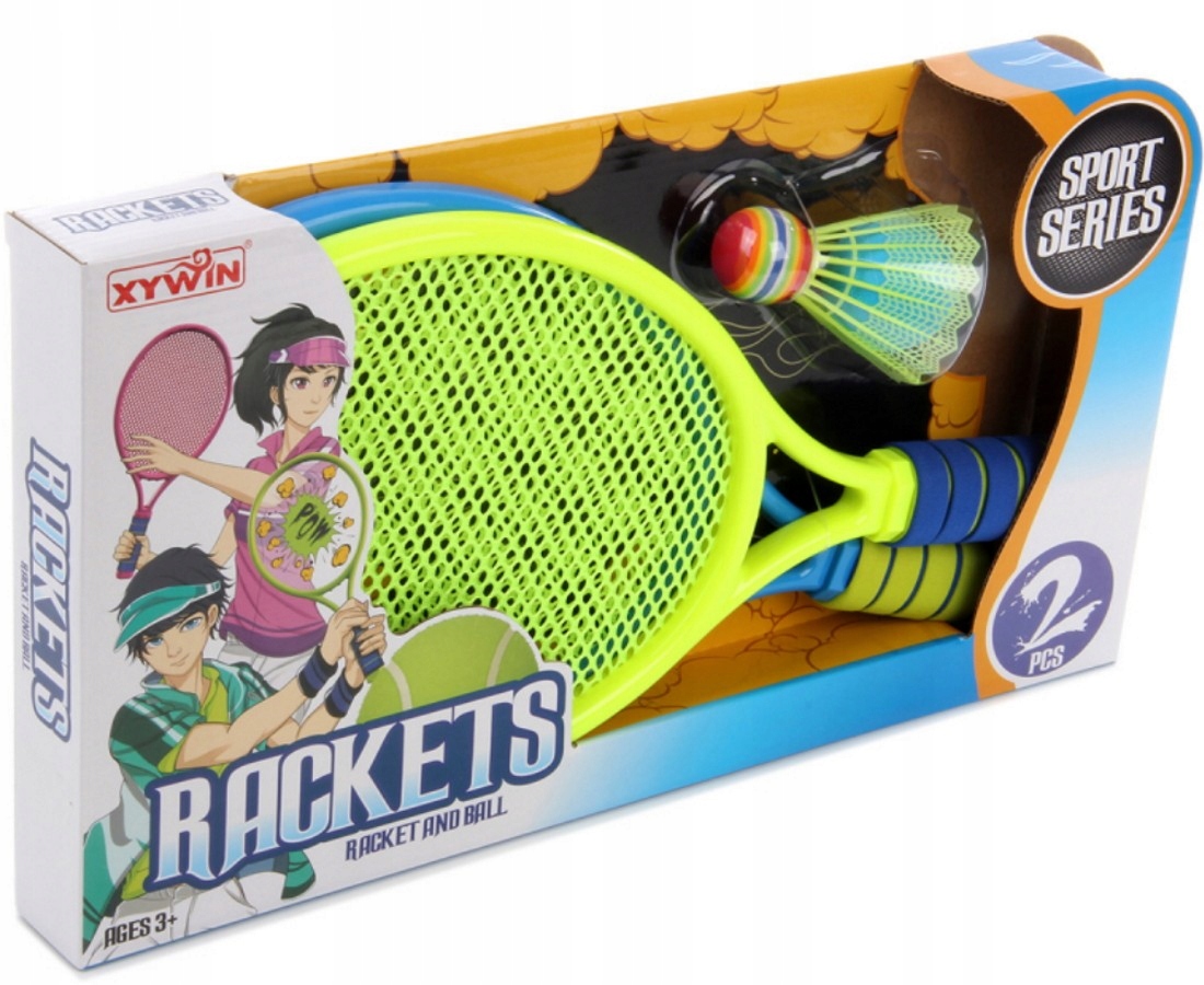 RAKIETKI DO TENISA + LOTKA I PIŁKA BADMINTON PLAŻOWY Marka Mega Creative