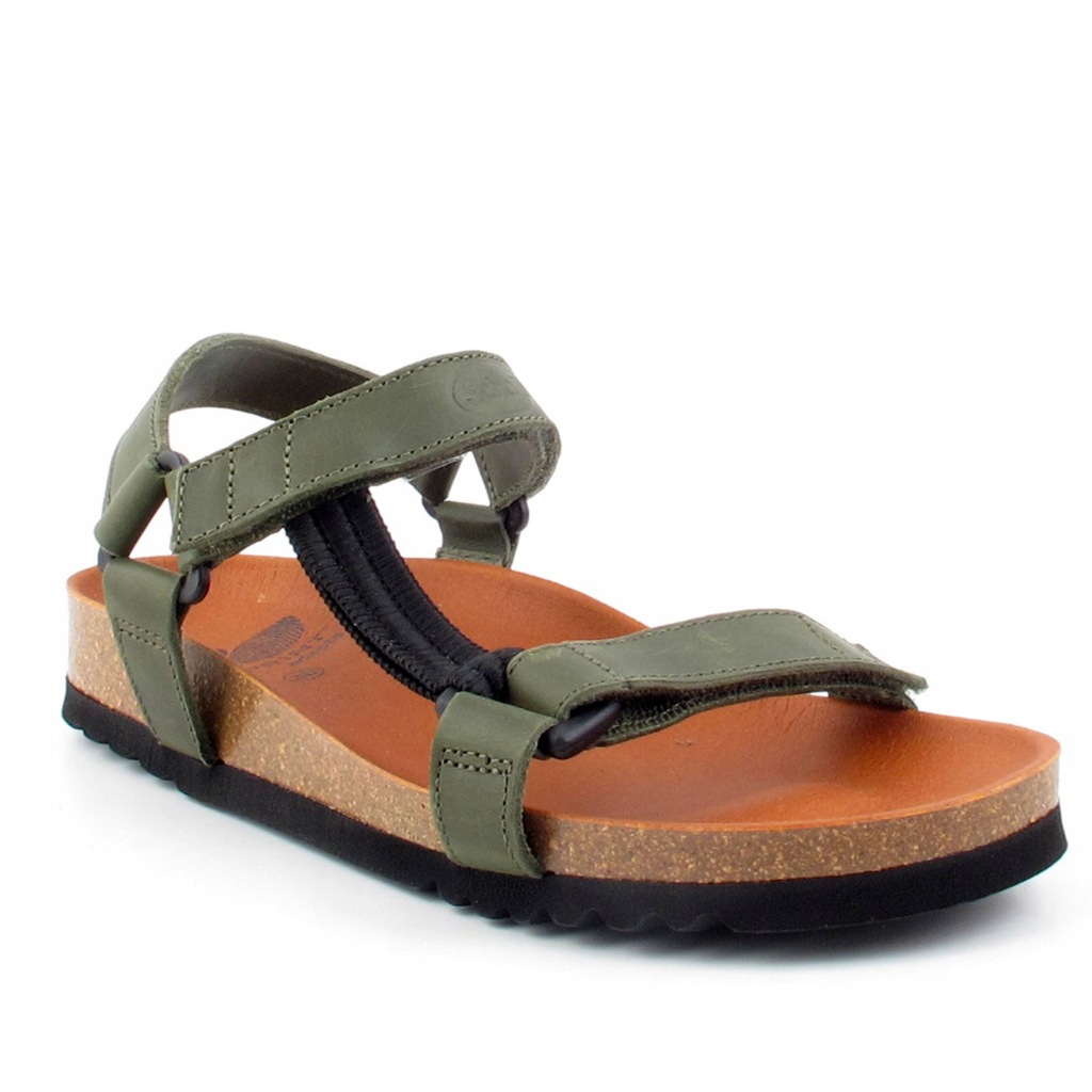 Scholl sandály Heaven plochý podpatek Olivka velikost 40