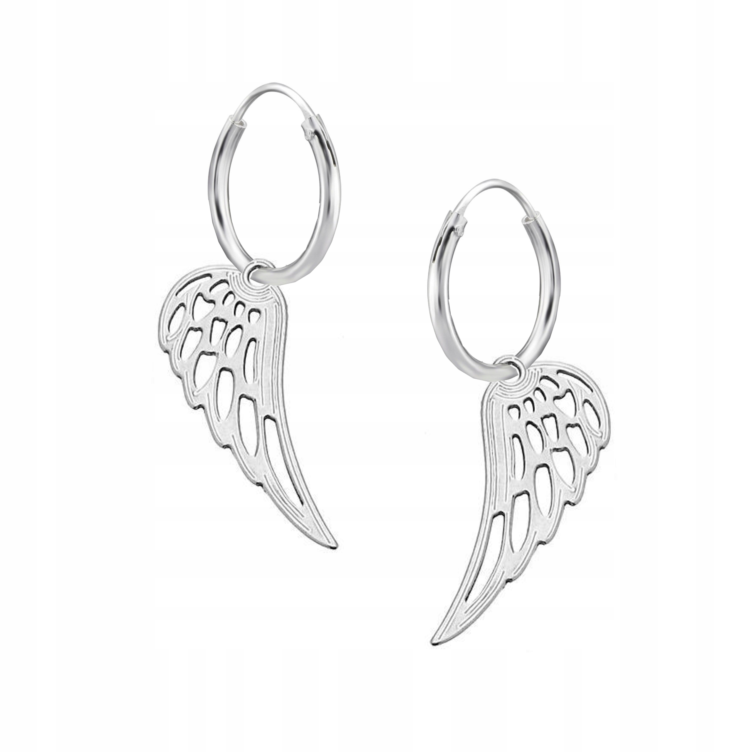 

Kolczyki Koła Skrzydła Anioła srebro 925