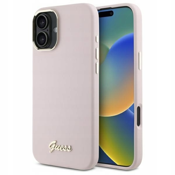 Originální pouzdro Guess pro iPhone 16 Plus 6.7" růžové pouzdro obal zadní kryt