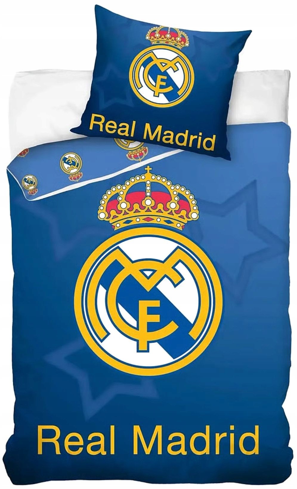 Niebieska Pościel Real Madryt 140x200 Bawełniana Pościel Real Madrid