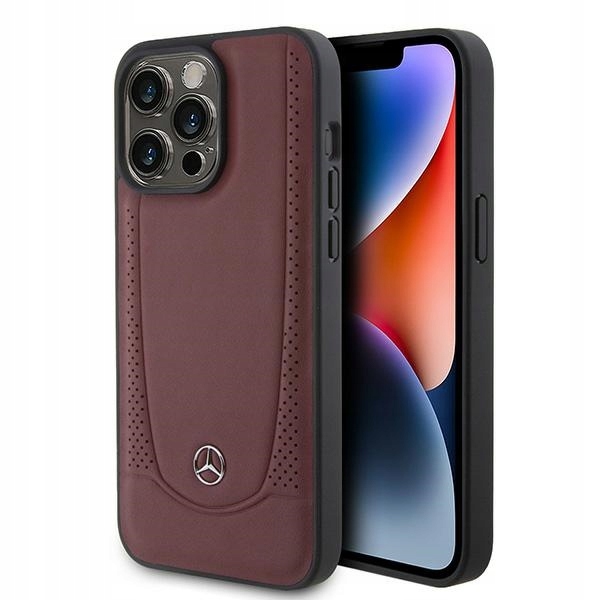 Pouzdro Kožené Mercedes-benz Urban Line Pro Iphone 15 Pro 6.1" Červené