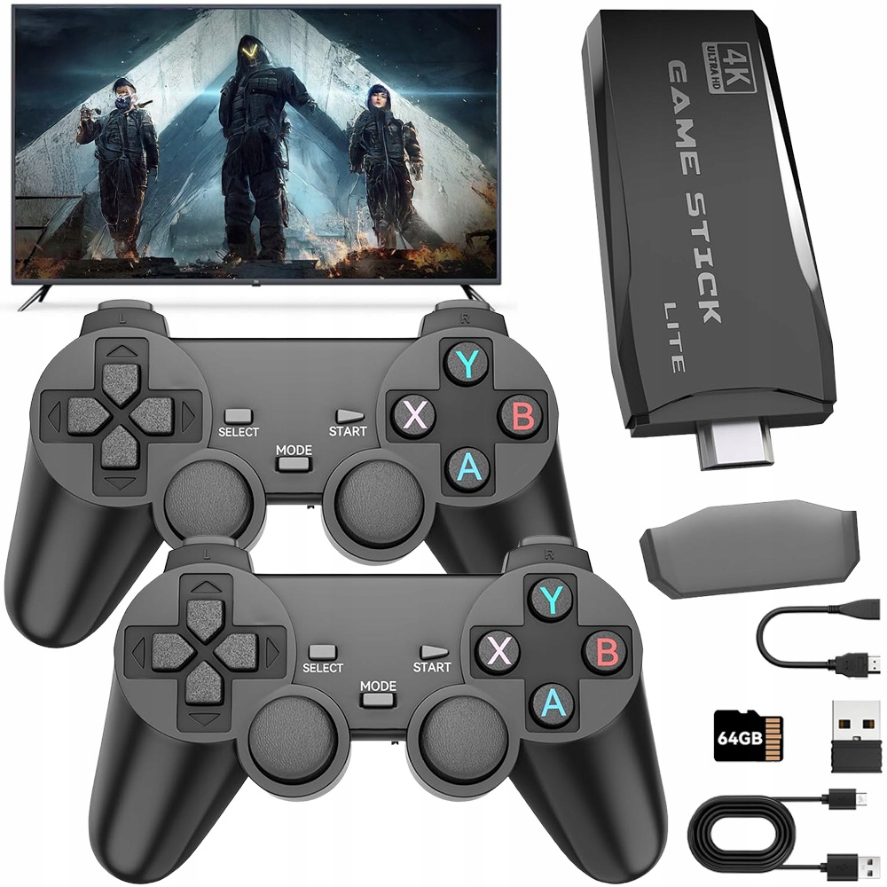 Gra Telewizyjna Konsola Retro 20000GIER 64G 2 Pady Konsola Retro Tv Gra