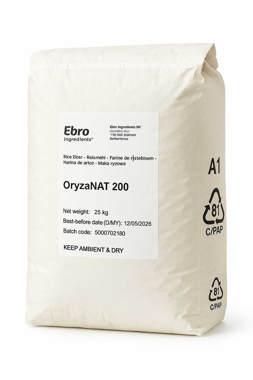 Mąka ryżowa biała 25 kg Top Food –| do wypieków, tempura, panierka, sosy