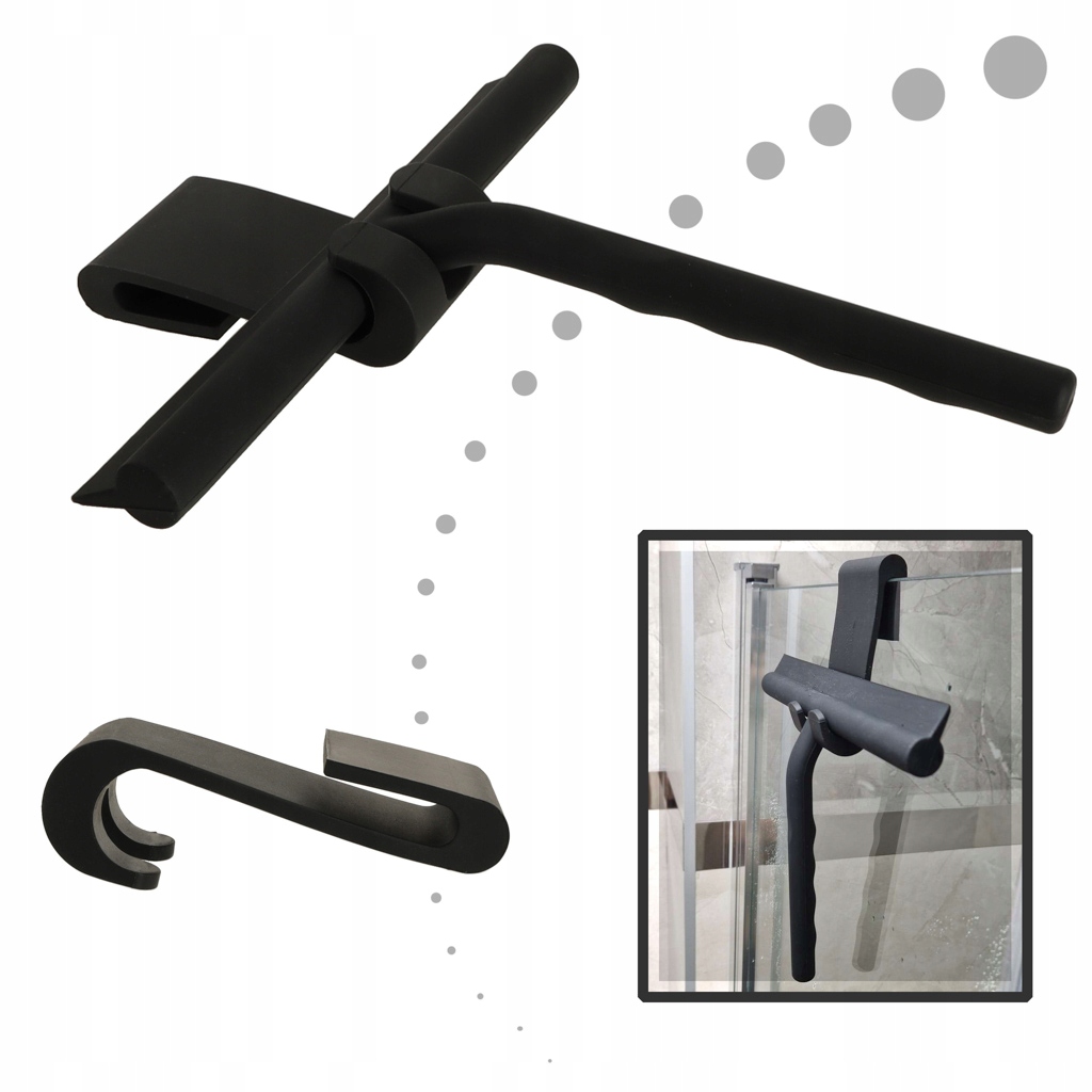 SILIKONOWA ŚCIĄGACZKA DO MYCIA SZYB OKIEN LUSTER KABIN PRYSZNICOWYCH WODY Nazwa handlowa Ściągaczka do szyb i luster