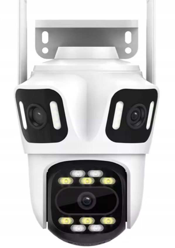 PODWÓJNA KAMERA ZEWNĘTRZNA DWA OBIEKTYWY OBROTOWA WODOODPORNA WIFI 8MPX Model wesoły WODOODPORNA WIFI 8MPX