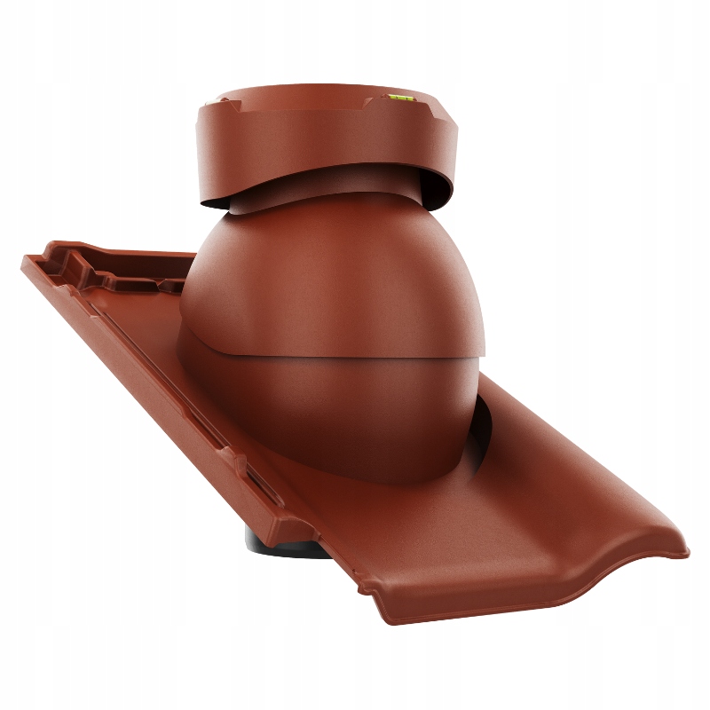 Krbový kanalizační ventilátor fi110 střešní Roben Piemont Kasztanowa