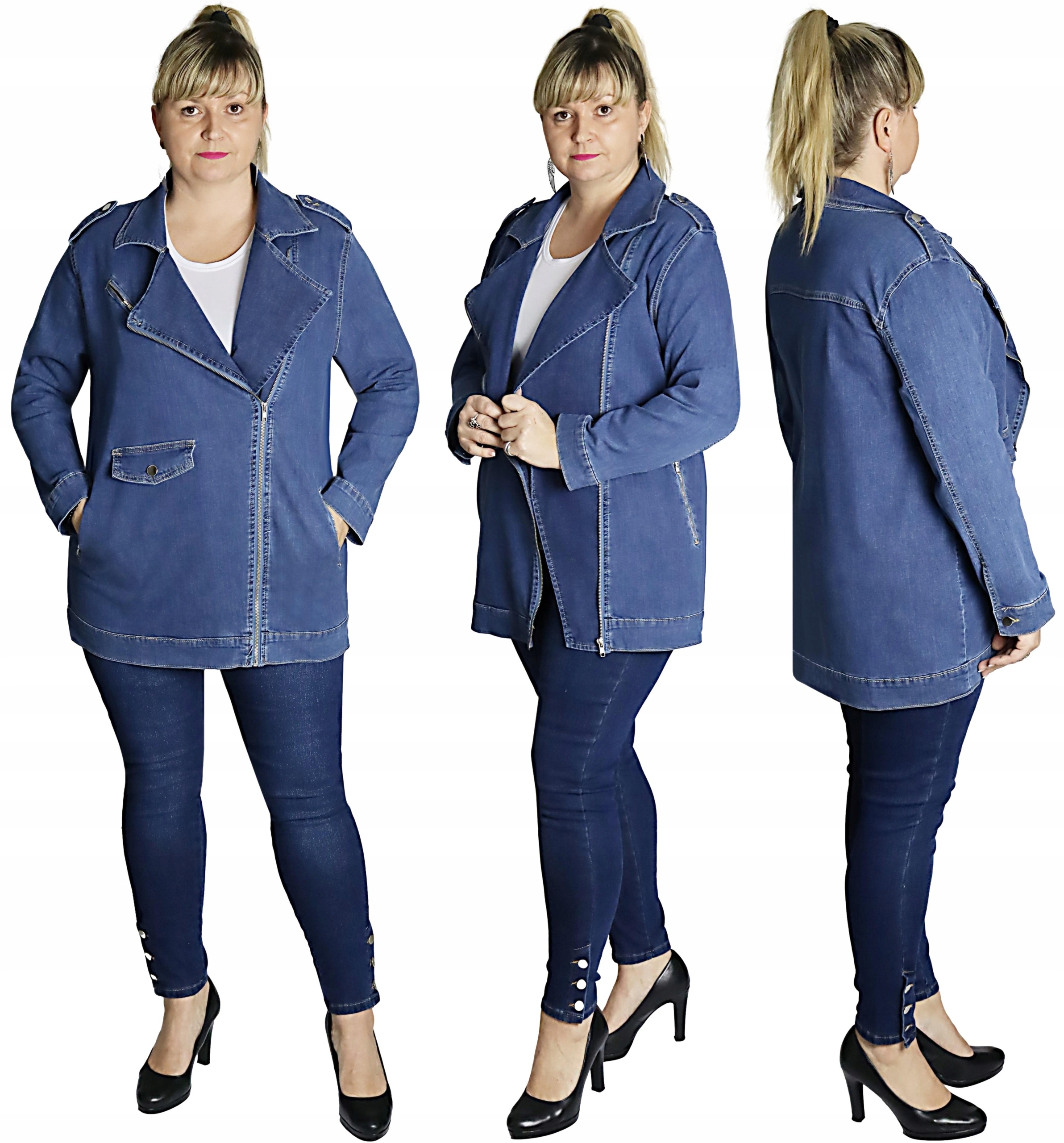 Kurtka Dżinsowa kolor Ciemny Dżins roz.48/50